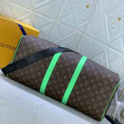 Louis Vuitton KEEPALL BANDOULIÈRE 50 Monogram Macassar Bag replica