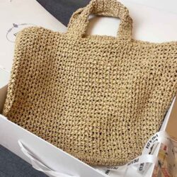 Prada Large Raffia Tote Bag Natural replica