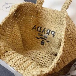 Prada Large Raffia Tote Bag Natural replica