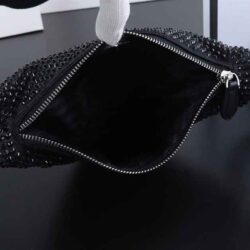 Prada Crystal-Studded Satin Pouch replica