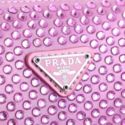 Prada Crystal-Studded Satin Pouch replica