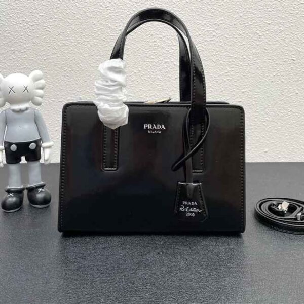 Prada Re-Edition Brushed-Leather Mini Handbag replica