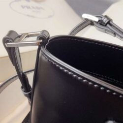 Prada Mini Brushed-Leather Bucket Bag replica