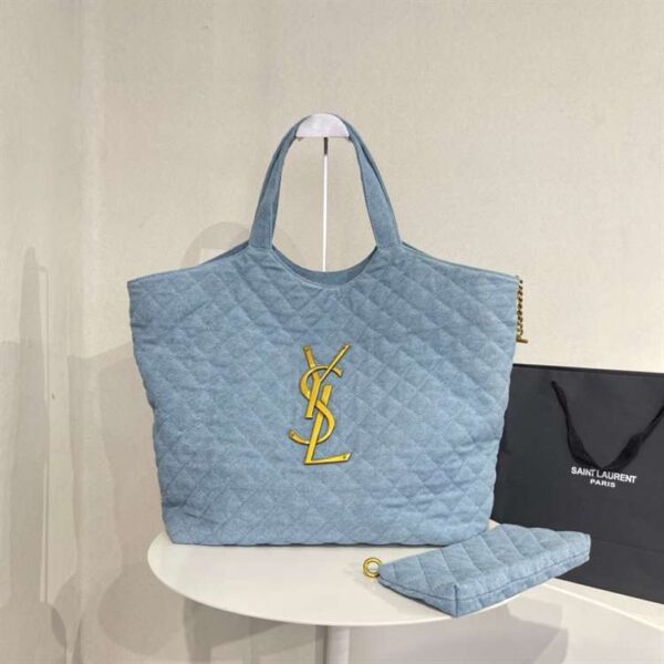 YSL ICARE MAXI SHOPPING BAG DENIM replica