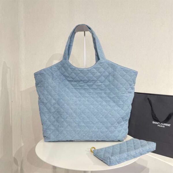 YSL ICARE MAXI SHOPPING BAG DENIM replica