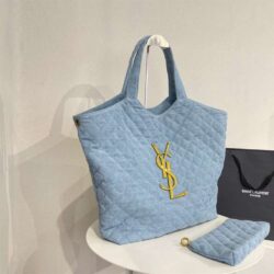 YSL ICARE MAXI SHOPPING BAG DENIM replica