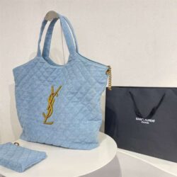 YSL ICARE MAXI SHOPPING BAG DENIM replica