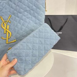 YSL ICARE MAXI SHOPPING BAG DENIM replica