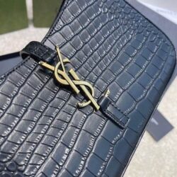 YSL LE 5 À 7 HOBO BAG IN CROCODILE-EMBOSSED SHINY LEATHER replica