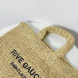 YSL Raffia Rive Gauche Tote Natural replica