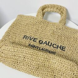 YSL Raffia Rive Gauche Tote Natural replica