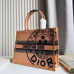 Dior MEDIUM BOOK TOTE Beige Jute replica