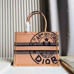 Dior MEDIUM BOOK TOTE Beige Jute replica