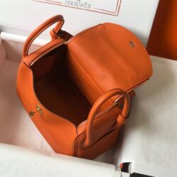 HERMÈS LINDY 26CM CLEMENCE ETOUPE 18 GOLD HARDWARE