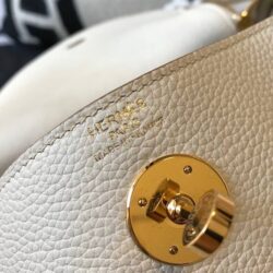 HERMÈS LINDY 26CM CLEMENCE ETOUPE 18 GOLD HARDWARE