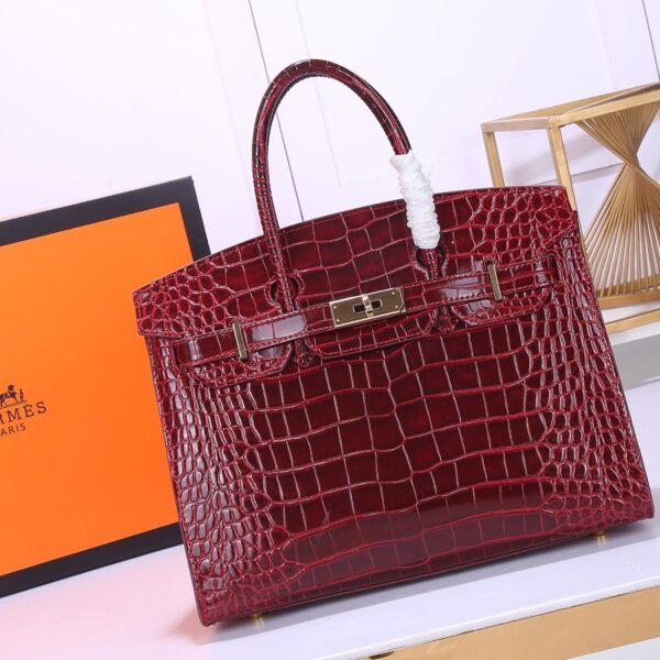 Hermès Birkin 30 Rouge H Niloticus Crocodile