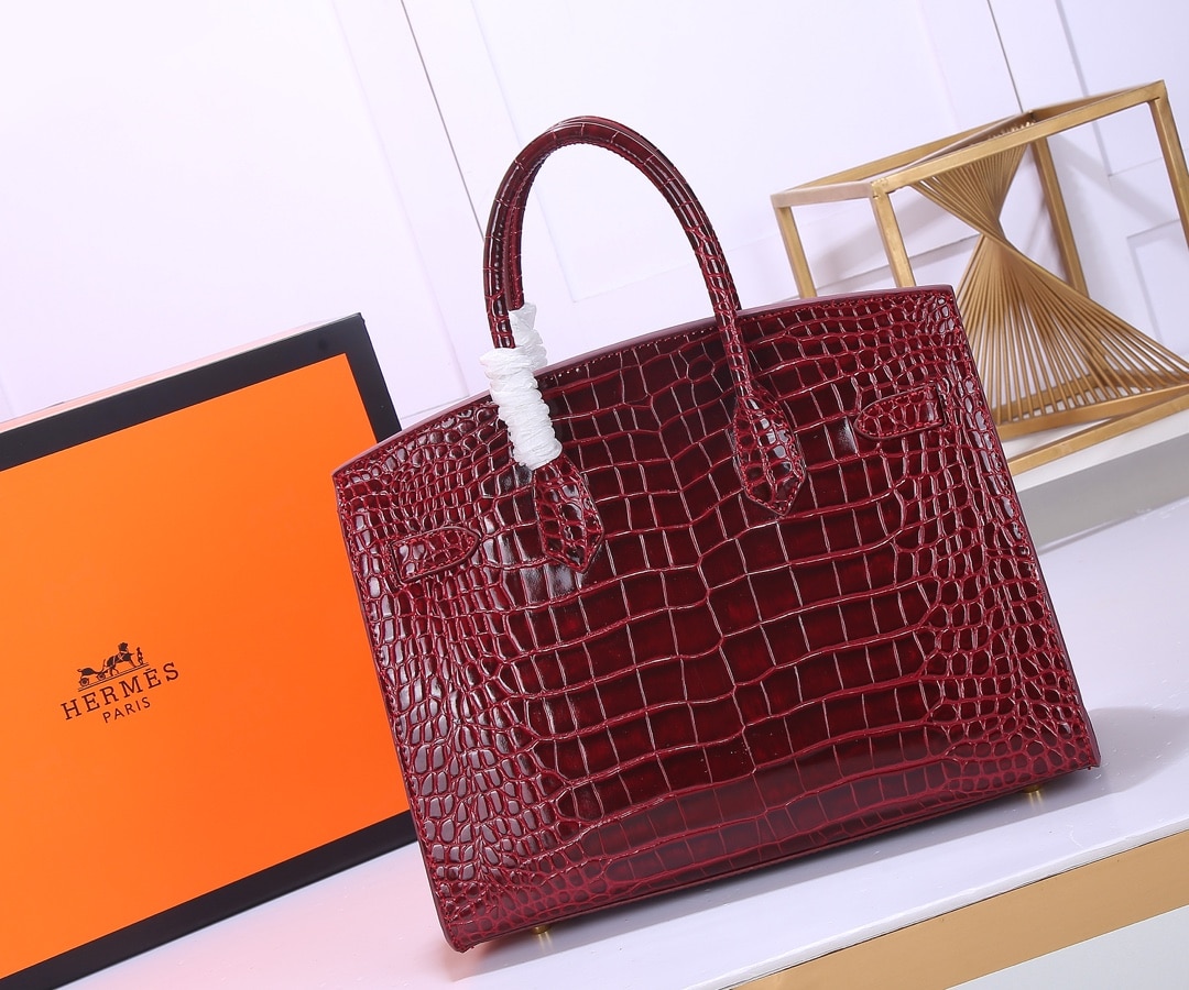 Hermès Birkin 30 Rouge H Niloticus Crocodile