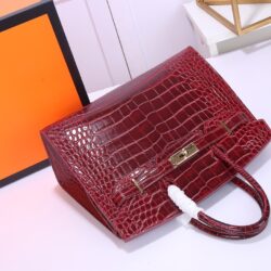 Hermès Birkin 30 Rouge H Niloticus Crocodile