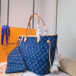 Louis Vuitton Neverfull Classic Tote Denim Style