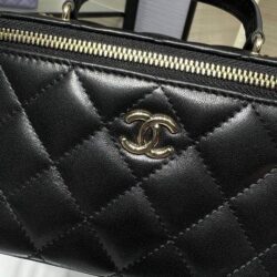 Chanel Lambskin Quilted Small Top Handle Vanity