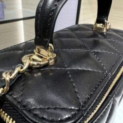 Chanel Lambskin Quilted Small Top Handle Vanity