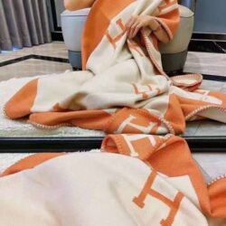 Hermes Plaid Avalon III blanket