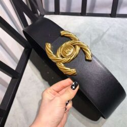 Chanel Glazed Calfskin CC Belt