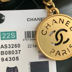 Chanel 22 Small Shiny Calfskin & Gold-Tone Metal