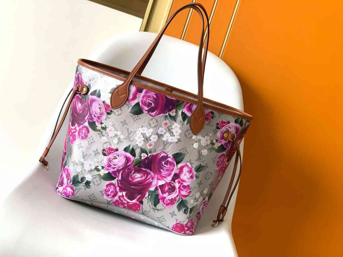 Louis Vuitton NEVERFULL MM TOTE BAG Garden Flowers