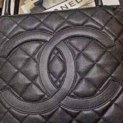 Chanel Quilted Caviar Leather Vintage Medallion Bag