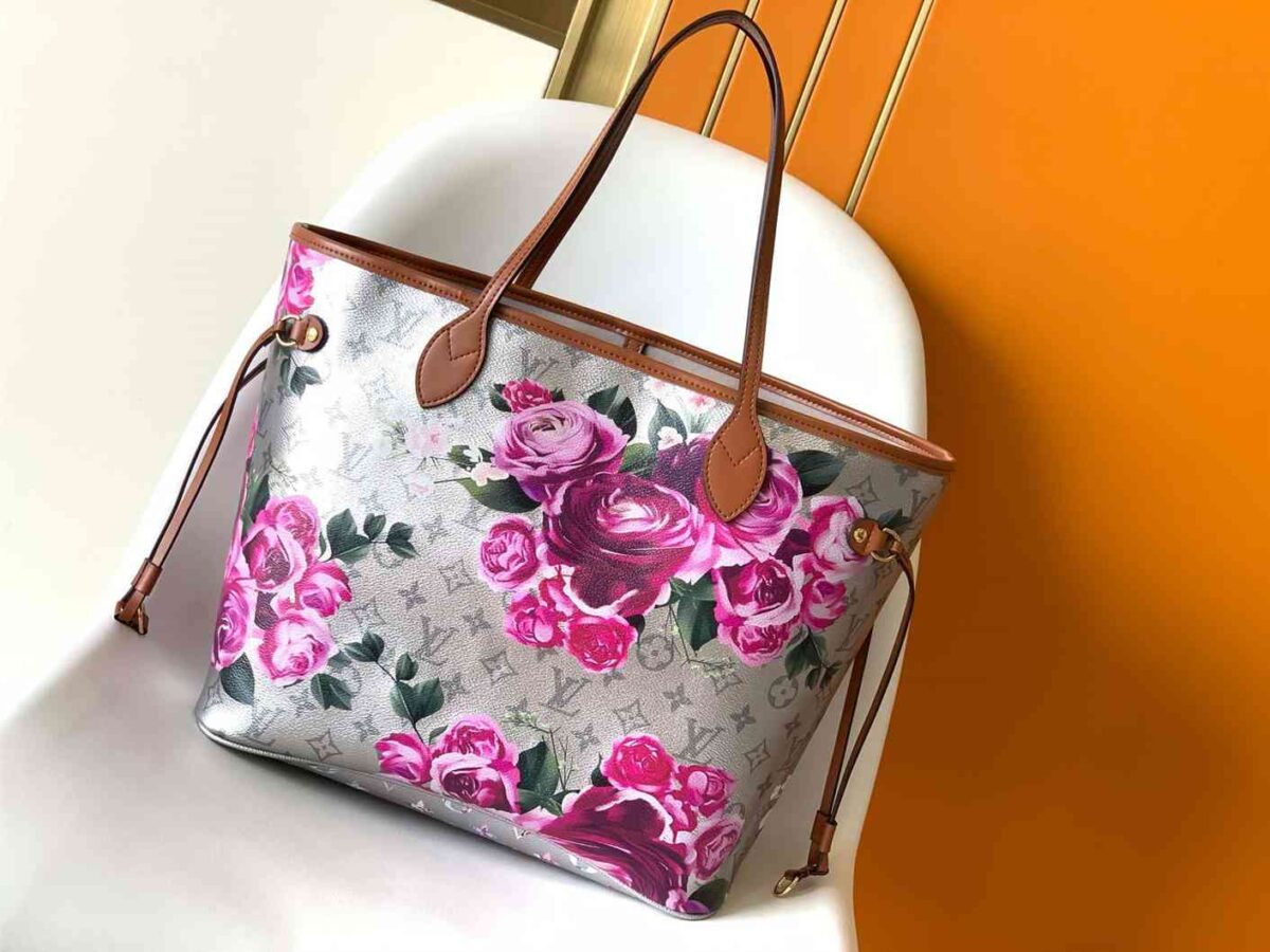 Louis Vuitton NEVERFULL MM TOTE BAG Garden Flowers