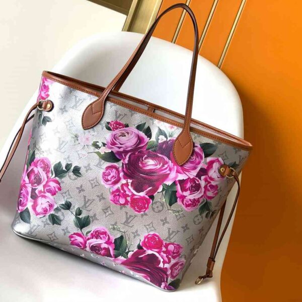 Louis Vuitton NEVERFULL MM TOTE BAG Garden Flowers