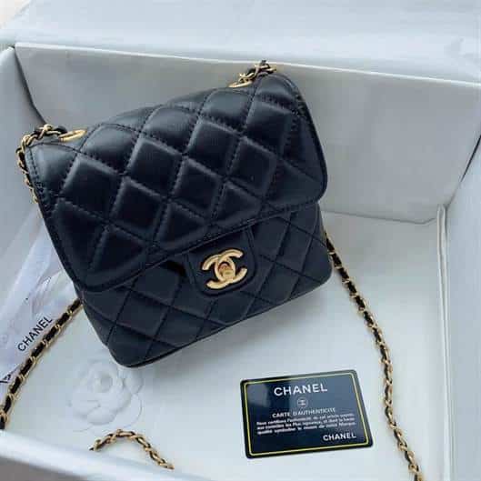 Chanel Lambskin Enamel Quilted Mini Flap replica