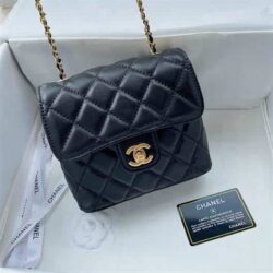 Chanel Lambskin Enamel Quilted Mini Flap replica