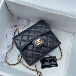 Chanel Lambskin Enamel Quilted Mini Flap replica