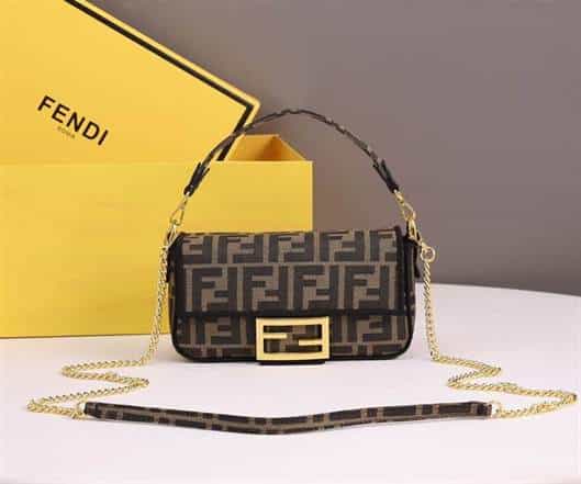 Fendi Baguette Mini Jacquard FF replica