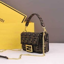 Fendi Baguette Mini Jacquard FF replica