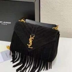 YSL Suede Fringe Small Monogram Satchel replica