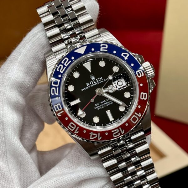 Rolex GMT – MASTER II Red and Blue Oyster (M126710BLRO) replica